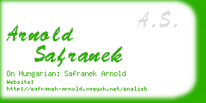 arnold safranek business card